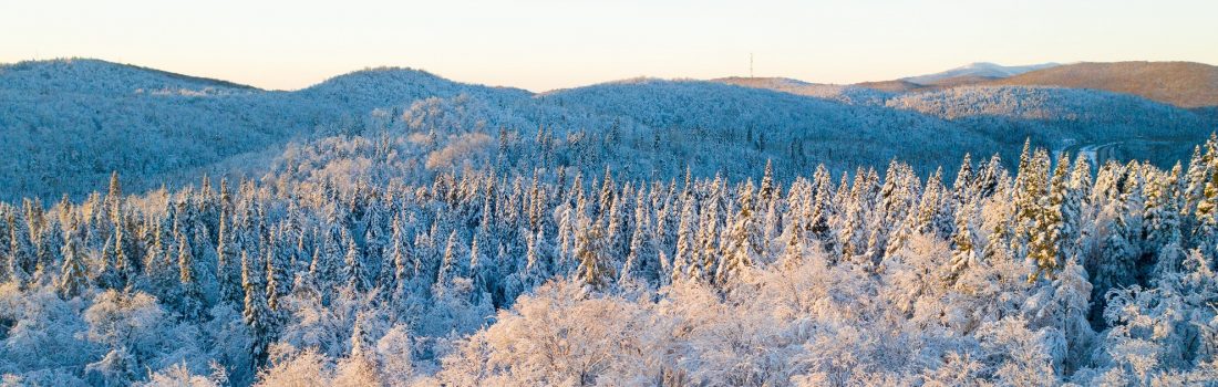 Snowy expanses as far as the eye can see, forming a magical landscape—a winter setting that fits the Laurentians like a glove. 